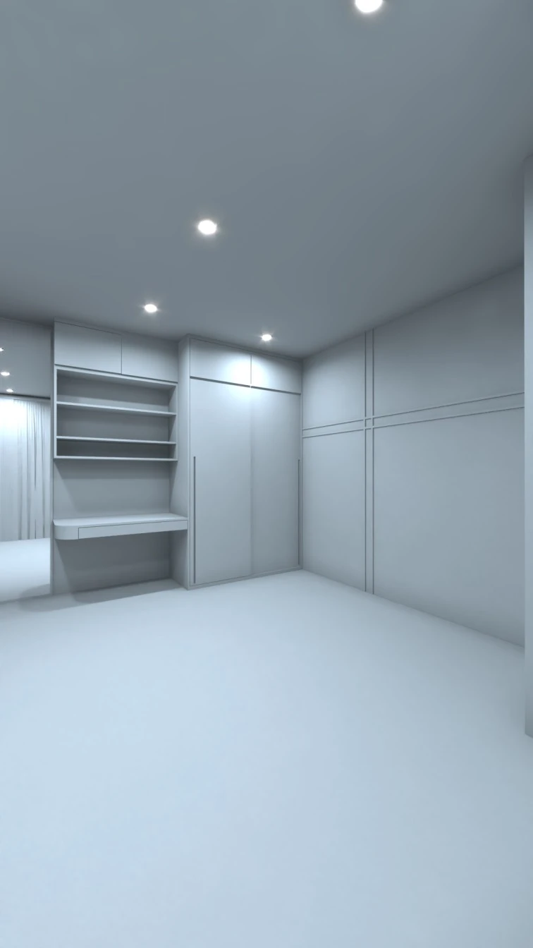 modelo 3d habitacion interior en sketchup sin textura
